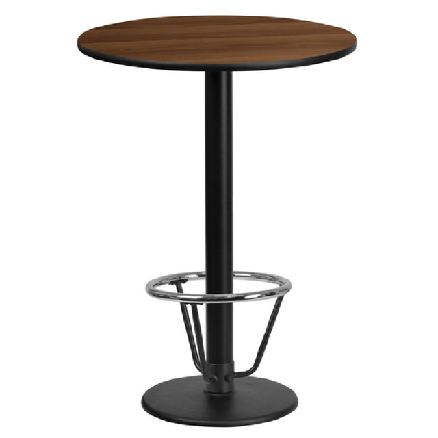 Flash Furniture XU-RD-24-WALTB-TR18B-3CFR-GG Table 24" Dia. X 43-1/8"H Bar Height