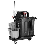 Rubbermaid 1861427 - High Security Executive Janitorial Cleaning Cart, 7.25 Cu.ft. Storage Capacity