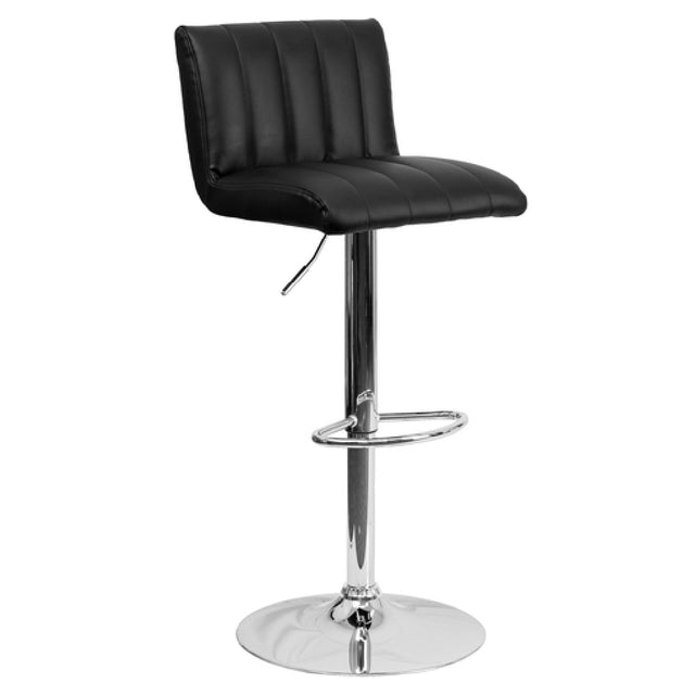 Flash Furniture CH-112010-BK-GG Swivel Bar Stool Adjustable Height Contemporary Style