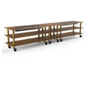 Steelite MGCMLD04BBXW Mogogo Buffet Solutions Modular Double Heat Buffet Table