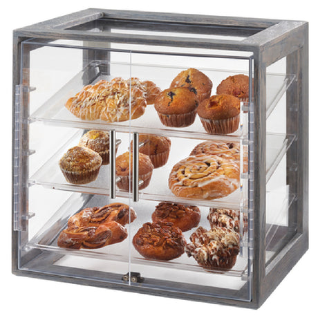 Cal Mil 3838-83 Ashwood Display Case 19-7/8"W X 14-3/4"D X 20-3/8"H 3-tier