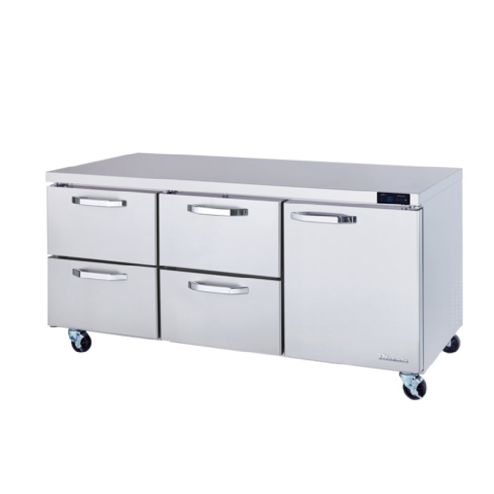 Blue Air BLUR72-D4LM-HC Undercounter Refrigerator Three-section 72-3/8"W