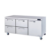 Blue Air BLUR72-D4LM-HC Undercounter Refrigerator Three-section 72-3/8"W