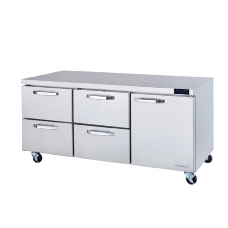 Blue Air BLUR72-D4LM-HC Undercounter Refrigerator Three-section 72-3/8"W