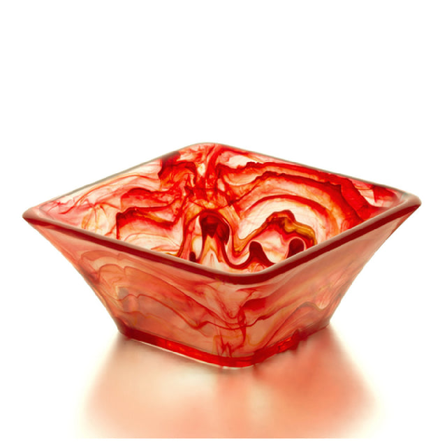 Bon Chef 59035-SCARLET Square Resin Bowl 8" X 8" X 3.5" 1.5 Qt. Capacity