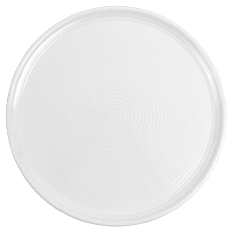 Bauscher Hepp T3014 - Ripple Pizza Plate, 13-3/4" Dia., Round With Geometric Circular Ripple Pattern