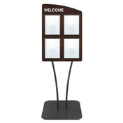 Hubert 29326 - Menu Board, 4-pocket, Floor Stand