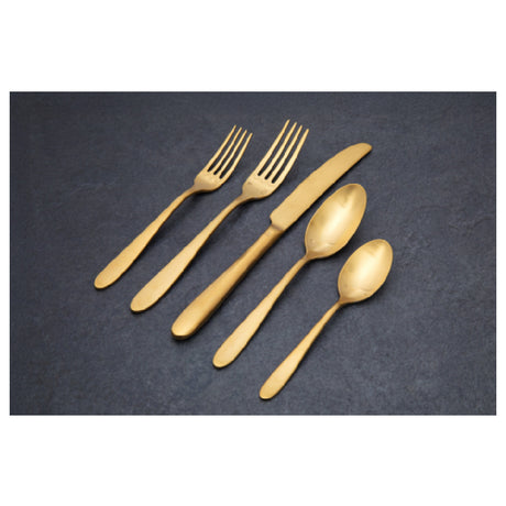 1880 Hospitality T017STSF - Mascagni Teaspoon, 5.75", Brush Gold