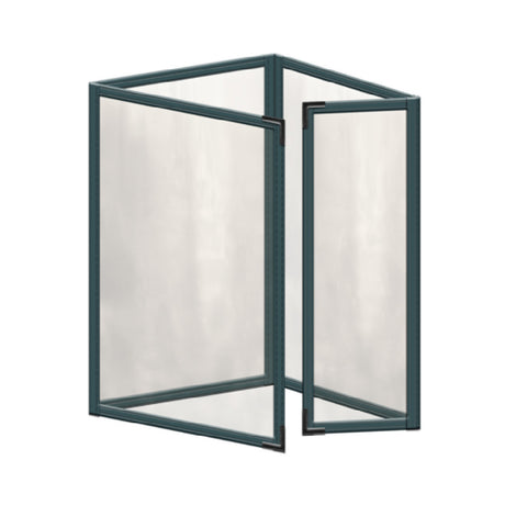 Risch TETQ 5.5X8.5 Deluxe Clear Sewn Menu Cover 5-1/2" X 8-1/2" Quad Pocket Fold-out