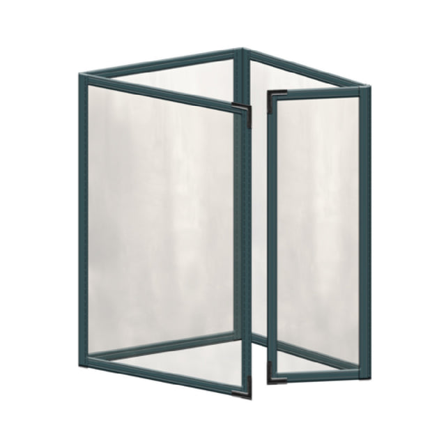 Risch TETQ 5.5X8.5 Deluxe Clear Sewn Menu Cover 5-1/2" X 8-1/2" Quad Pocket Fold-out