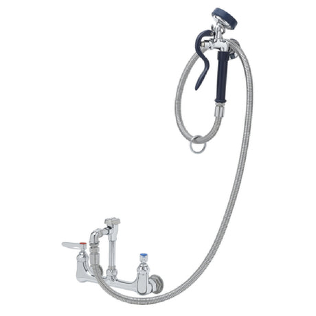 T&S Brass B-0167-02 Spray Assembly Wall Mount Mixing Faucet With 8" Adjustable Centers