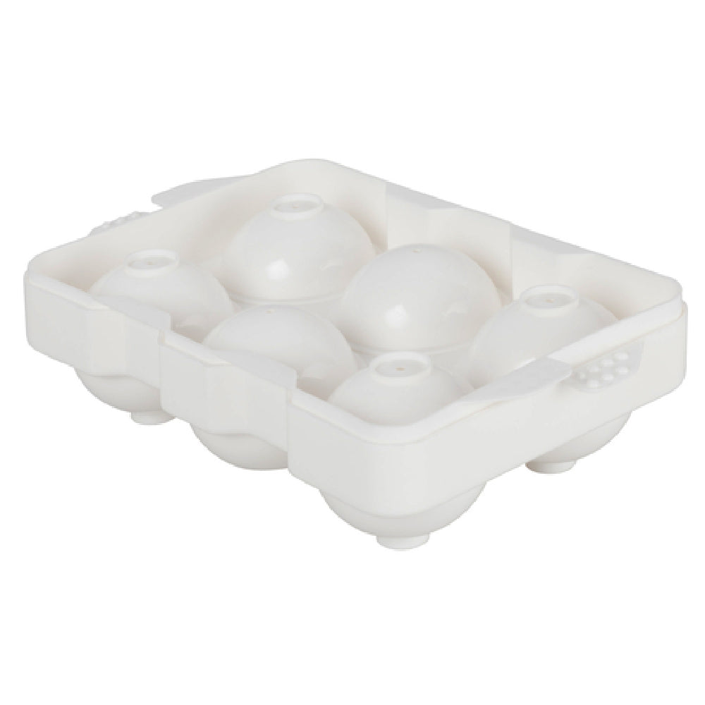 Winco ICCP-6W Ice Cube Tray 6-compartment 2-piece: Top & Bottom Trays