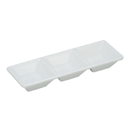 Yanco RM-064 Rome Dessert Dish 7-1/2"L X 2-1/2"W 3-compartments
