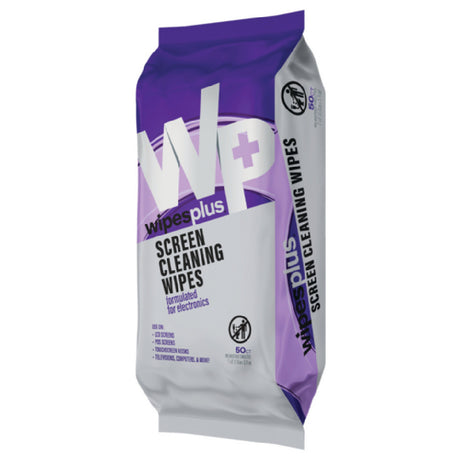 Carlisle 37564 WipesPlus® Screen Cleaning Wipes Refill Pack White (50 Wipes Per Pack 24 Packs Per Case)