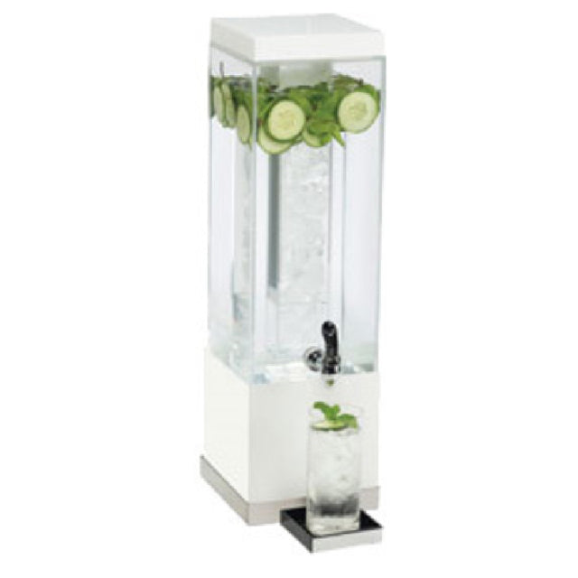 Cal Mil 3002-3-55 Luxe Beverage Dispenser 3 Gallon Capacity 7-3/4"W X 7-3/4"D X 25-3/4"H