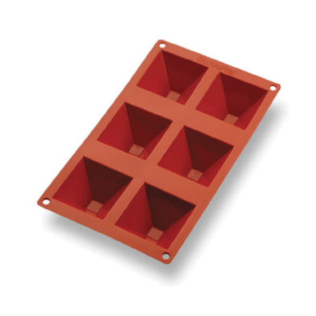 Matfer 257921 Gastroflex® Pyramid Mold 6 Per Sheet 2-3/4"L X 2-3/4"W X 1-1/2"H Pyramids