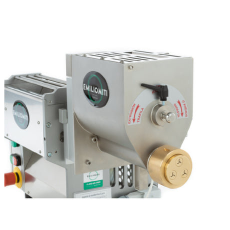 An Emiliomiti Company LM90916 La Monferrina Pasta Extruder Attachment With Built-in Mixer