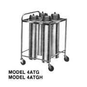 Piper Products 4ATG75 - Plate Dispenser, Open Tubular Frame, Mobile Design