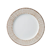 Yanco LE-111 - Legna Dinner Plate, 11 1/4" X 7/8", White & Brown