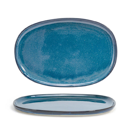 FOH DOS033BLP21 Artefact™ Plate 13" X 9" X 0.75" Oval