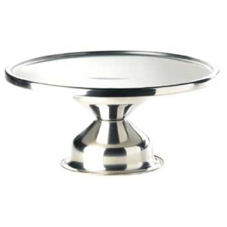 Cal Mil 1308 Cake Stand 12" Dia. X 7"H Stainless Steel