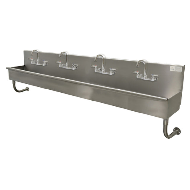Advance Tabco 19-18-96-F Multiwash Hand Sink Wall Mounted Includes (4) Faucets