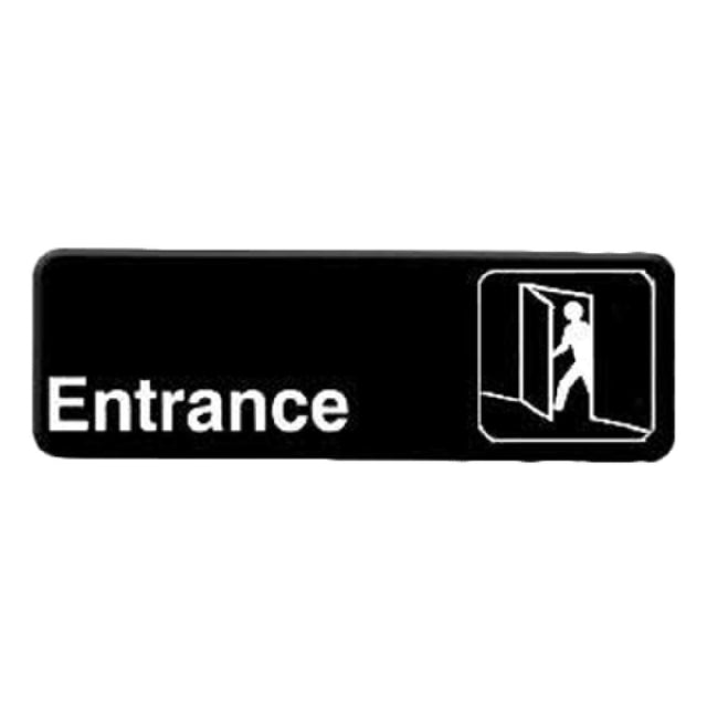 Thunder Group PLIS9310BK Information Symbol Sign 9" X 3" "Entrance"