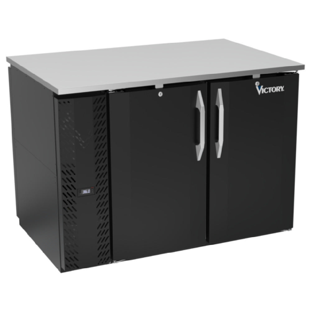 Victory VBB48HC-PT-B - Pass-Thru Back Bar Refrigerator, Two-section, 48"W X 33-9/16"D X 34"H