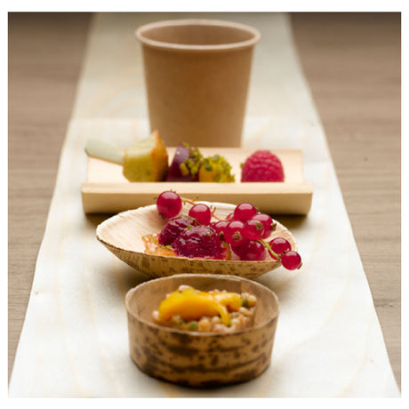 PacknWood 209BBNAG - Cocktails & Events Nagano Dish, 3.9" X 2", Half Circular