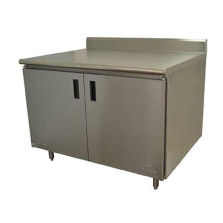 Advance Tabco HK-SS-365M Work Table 60"W X 36"D Cabinet Base With Mid-shelf & Hinged Doors