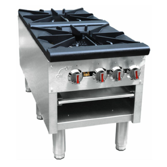 Hubert 27745 - Kratos® Double Stockpot Gas Range, 160,000 BUT Output, Natural Gas