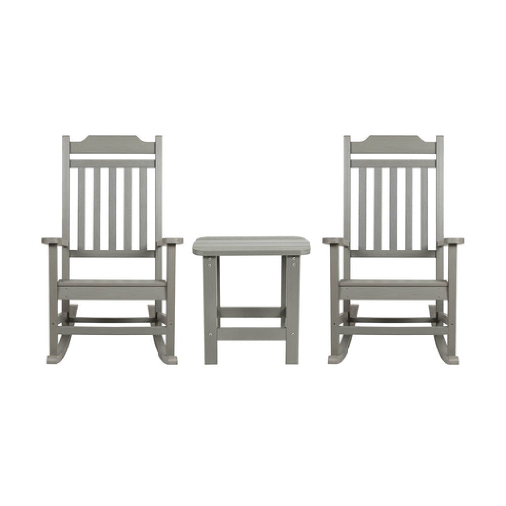 Flash Furniture JJ-C14703-2-T14001-GY-GG Rocking Chair And Side Table Set 225 Lb. Weight Capacity