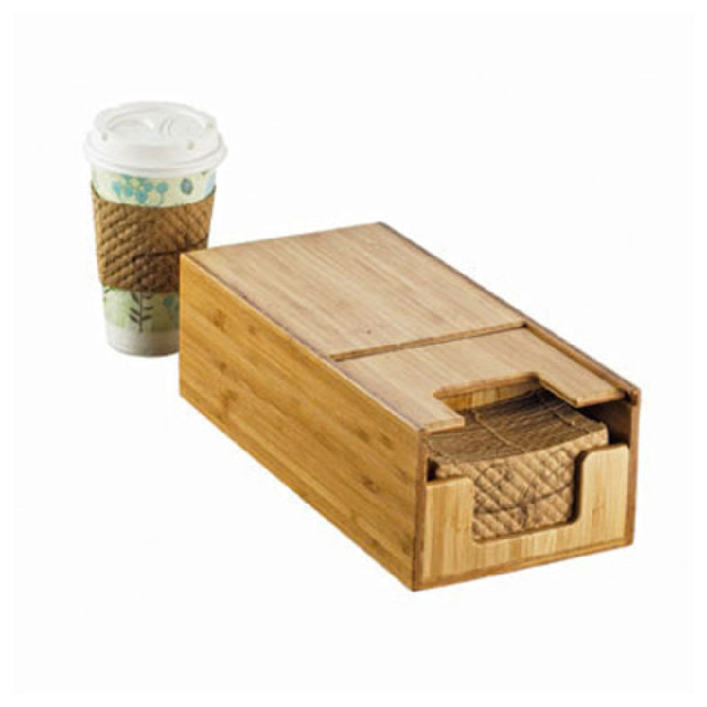 Cal Mil 2050-60 Coffee Sleeve Dispenser 5-3/4"W X 12"D X 3-3/4"H Bamboo