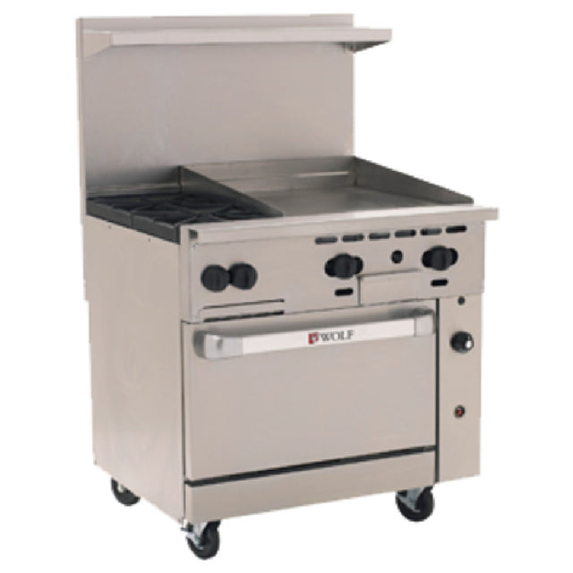 Wolf C36S-2B24G_LP Challenger XL™ Restaurant Range Gas 36"