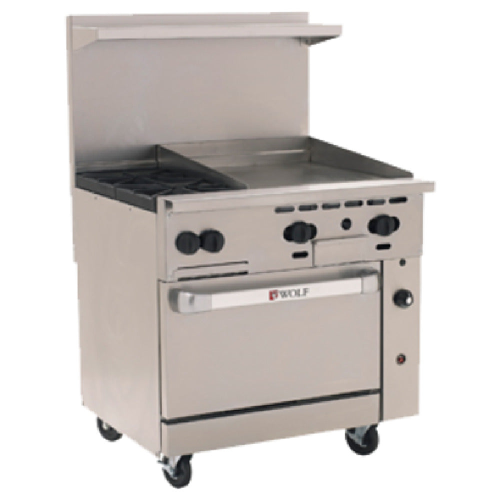 Wolf C36S-2B24GT_NAT Challenger XL™ Restaurant Range Gas 36"