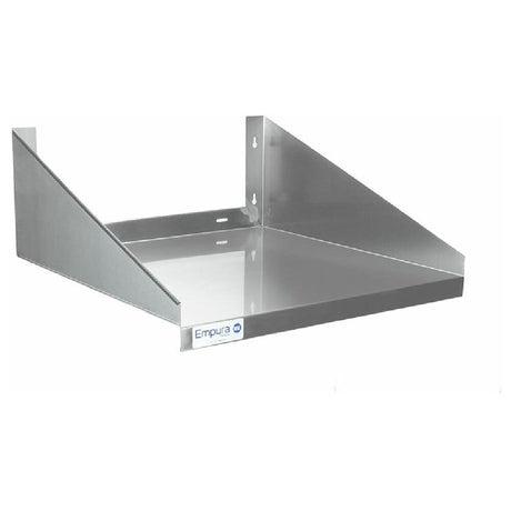 Empura Stainless 2424WMS18G Standard Duty Empura Wall Mount Microwave Shelf 24" X 24" 18GA 430S/S Shelf And Brackets