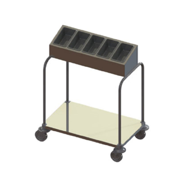 Piper Products 715-1-A10 - Tray & Silver Cart, (1) Stack With (10) Cylinder Silver Disp