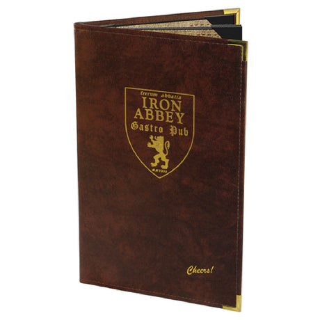 Menu Solutions ED440J Menu Cover Holds 8-1/2" X 14" Inserts Triple Booklet With 4 Views