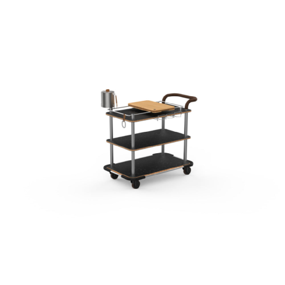 Steelite MGCRNX13MSXX Mogogo Buffet Solutions Roll'n Mixology Service Cart 41-1/2" X 21" X 40-1/2"H