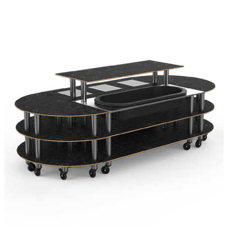 Steelite MGCMLD20MSXW Mogogo Modular Hot And Cold Market Station Includes Large Ice Bin