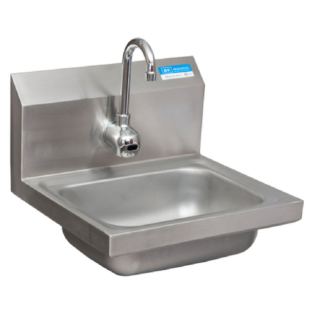 BK Resources BKHS-W-1410-1-P-G Hand Sink Wall Mount 14" Wide X 10" Front-to-back X 5" Deep Bowl