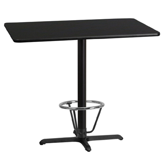 Flash Furniture XU-BLKTB-3048-T2230B-3CFR-GG Table 48"W X 30"D X 43-1/8"H Bar Height