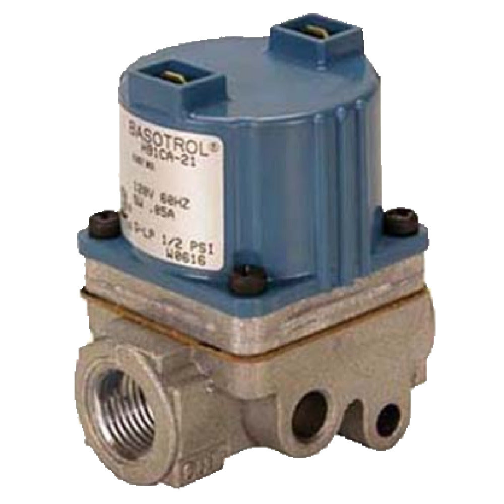 Franklin Machine Products 146-1005 Robertshaw Gas Solenoid 3/8" NPT Inlet & Outlet Blue Coil