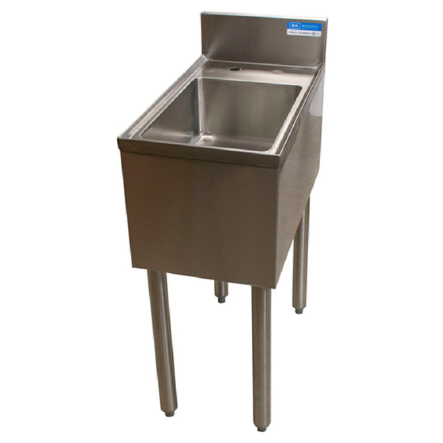 BK Resources UB4-21-1014HSS12 Underbar Dump Sink 12"W X 21-1/4"D X 32-1/2"H Overall Size