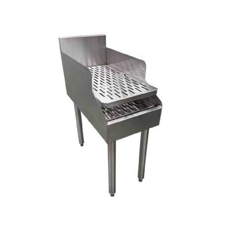 NBR Equipment NDDB-1824 - Underbar Drainboard Recessed, Free Standing, 18"W X 24"D X 32-1/2"H Overall Size