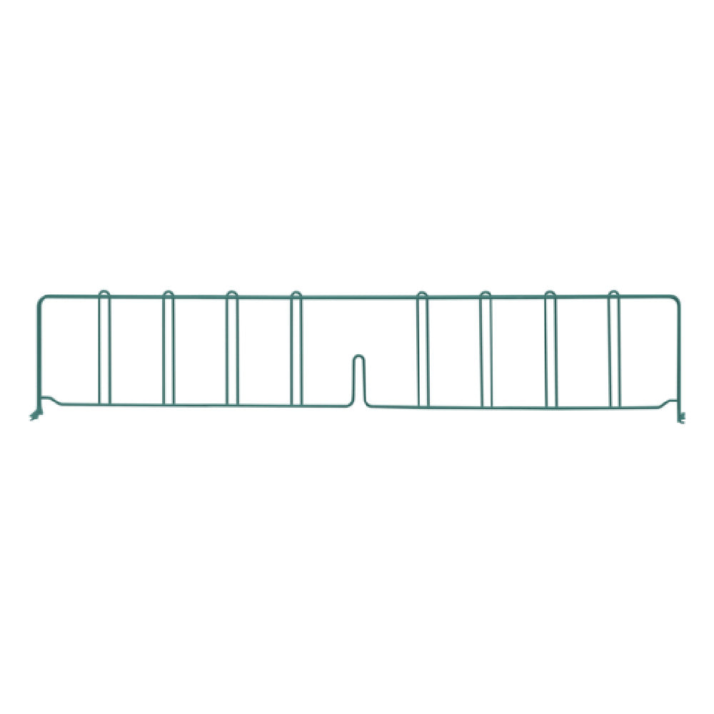 Quantum DIV36P Wire Shelf Divider 36"D X 8"H Green Epoxy Antimicrobial Finish