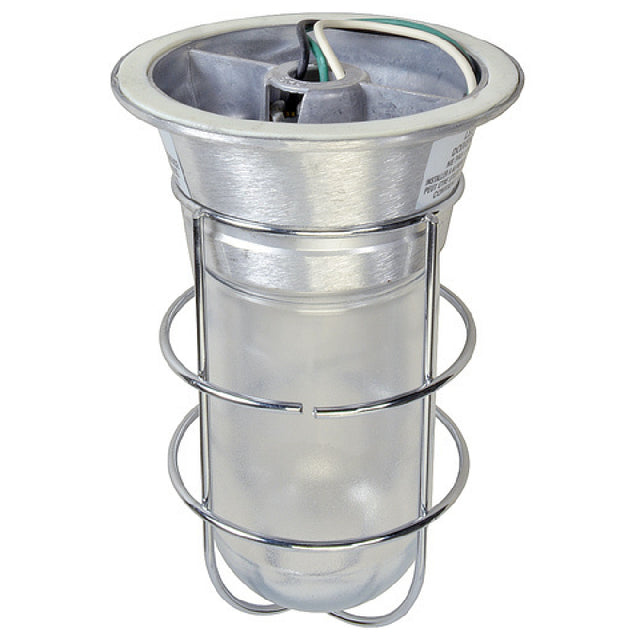 Franklin Machine Products 253-1185 Vaporproof Lighting Fixture With Wire Guard Fits 3-1/2" Or 4" Junction Boxes