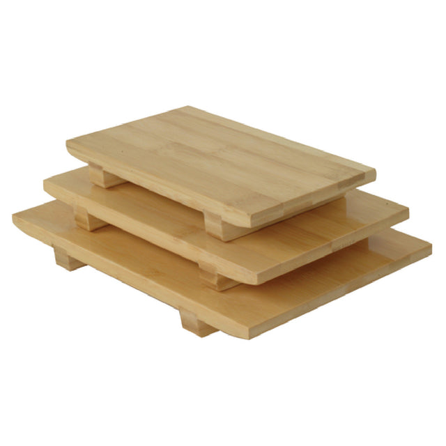 Thunder Group WSPB001 Sushi Serving Plate 8-1/2" X 4-3/4" X 1-1/4" Bamboo (6 Each Minimum Order)