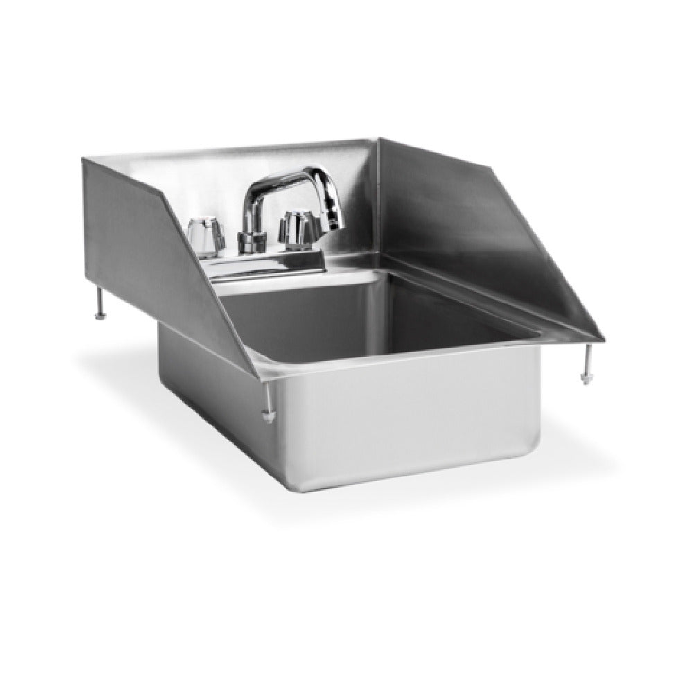 Steel Works Stainless SWDIS-1FB10145-SP Drop In Sink 19" X 13" X 10"H Cut Out Size 18-1/4" X 12-1/4" 1 Fabricated Bowl:10" X 14" X 516ga/304 Stainless Steel Top