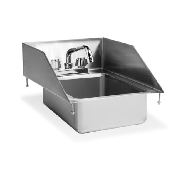 Steel Works Stainless SWDIS-1FB10145-SP Drop In Sink 19" X 13" X 10"H Cut Out Size 18-1/4" X 12-1/4" 1 Fabricated Bowl:10" X 14" X 516ga/304 Stainless Steel Top